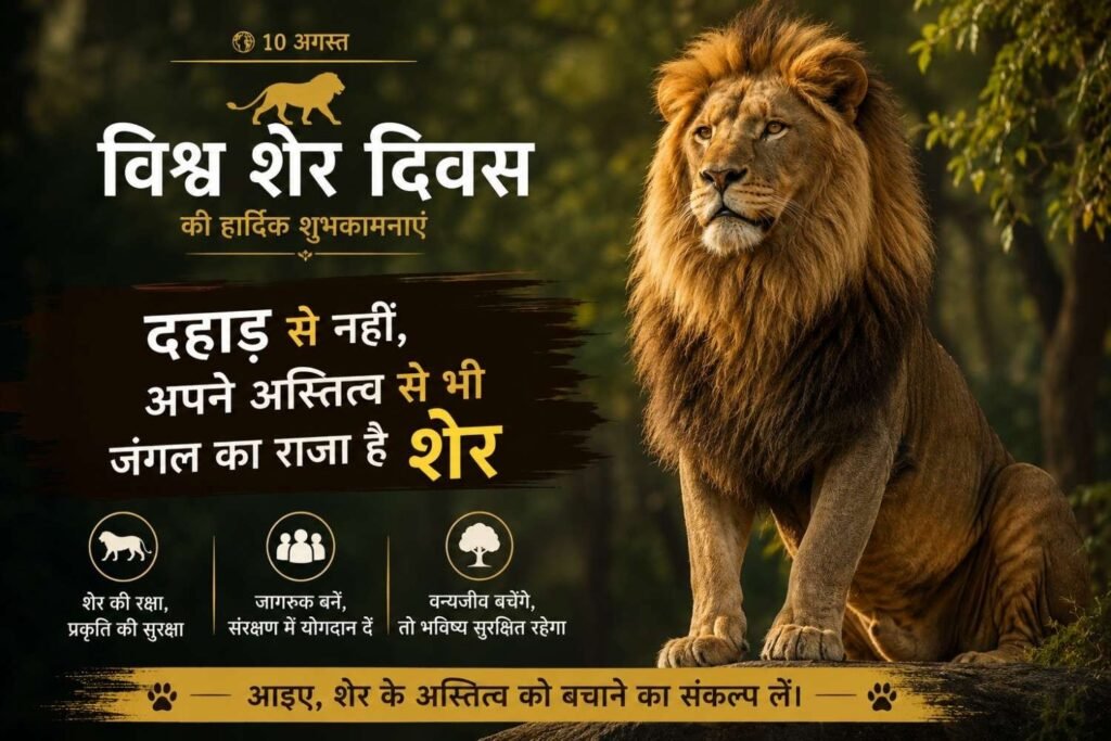 दहाड़ से नहीं, अपने अस्तित्व से भी जंगल का राजा है शेर